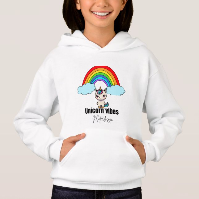 Unicorn Vibes sweat - shirts à capuche magiques #k (Devant)
