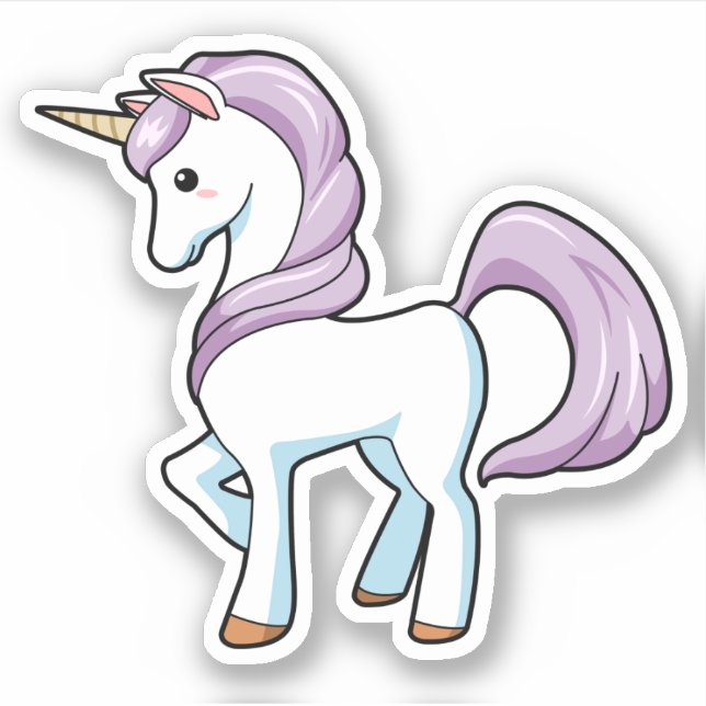 Unicorn-Vinyl-Aufkleber nach Maß Aufkleber (Vorderseite)