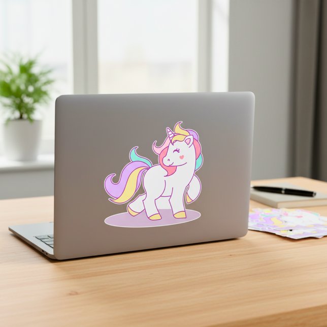 Unicorn-Vinyl-Aufkleber nach Maß Aufkleber (Unicorn Custom-Cut Vinyl Sticker)