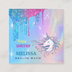 Unicorn-Visitenkarte Quadratische Visitenkarte