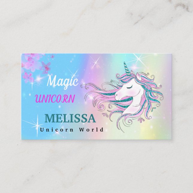 Unicorn-Visitenkarte Visitenkarte (Vorderseite)