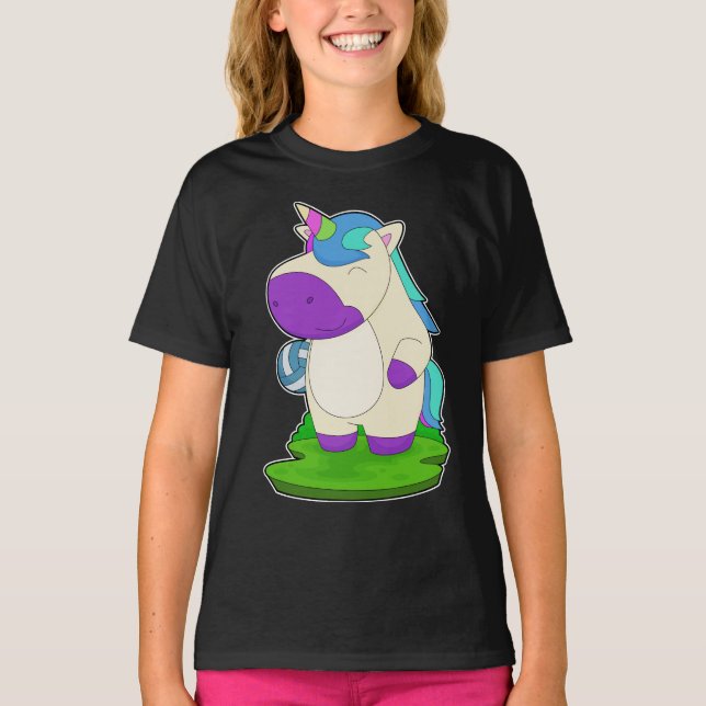 Unicorn Volleyball-Spieler Volleyball T-Shirt (Vorderseite)