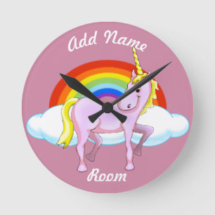 Unicorn Wall Clock Runde Wanduhr