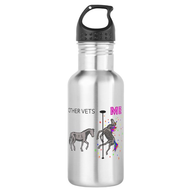 Unicorn Wasser Flasche Edelstahlflasche (Vorderseite)