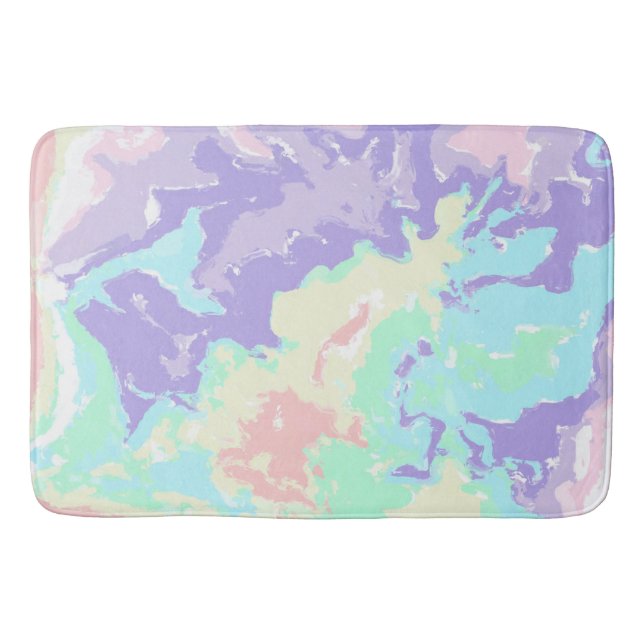 Unicorn Wasserfarbenpasten Badematte (Vorderseite)