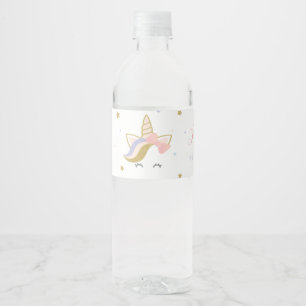 Unicorn Water Flasche Labels