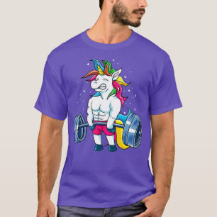 Unicorn Weightlift Fitness Gym Frauen T-Shirt