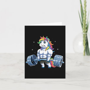 Unicorn Weightlift Fitness Gym Men Wom Karte