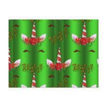 Unicorn Weihnachten glauben Grün