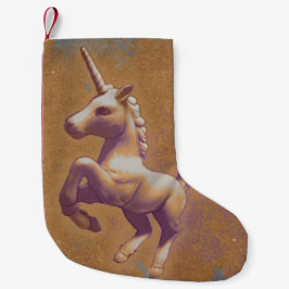 Unicorn-WeihnachtsStrumpf (Metalllavendel) Kleiner Weihnachtsstrumpf