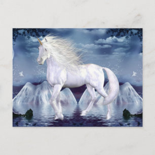 Unicorn White Beauty Postkarte