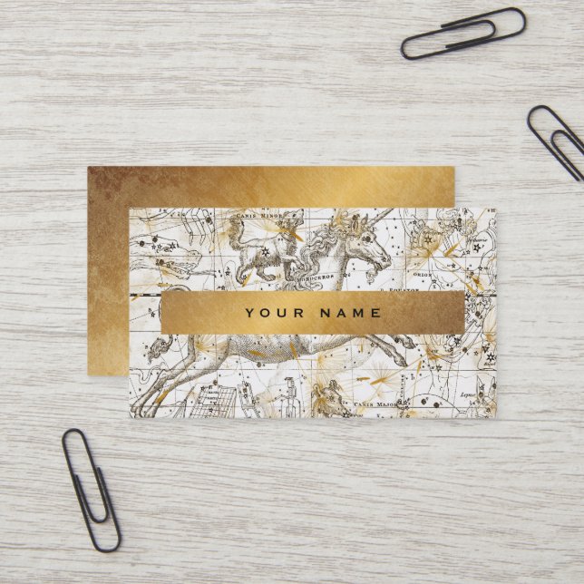 Unicorn White Gold Grungy Dandelion Confetti Vip Visitenkarte (Vorderseite/Rückseite Beispiel)