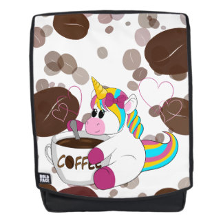 Unicorn with Coffee  Rucksack
