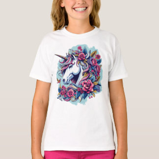 Unicorn With Flowers T-Shirt