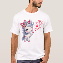 Unicorn with Hearts – Kawaii Love Unicorn T-Shirt