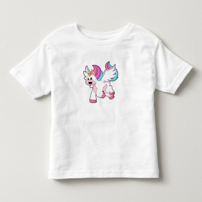 Unicorn with Wing.PNG Kleinkind T-shirt (Vorderseite)