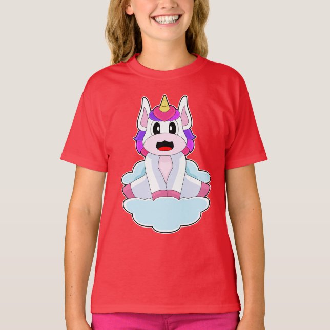 Unicorn Wolken T-Shirt (Vorderseite)