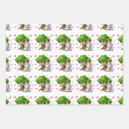 Unicorn & Woodland Friends Envelopper papier migno