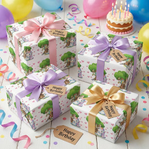Unicorn & Woodland Friends Wrapping Paper Niedlich Geschenkpapier