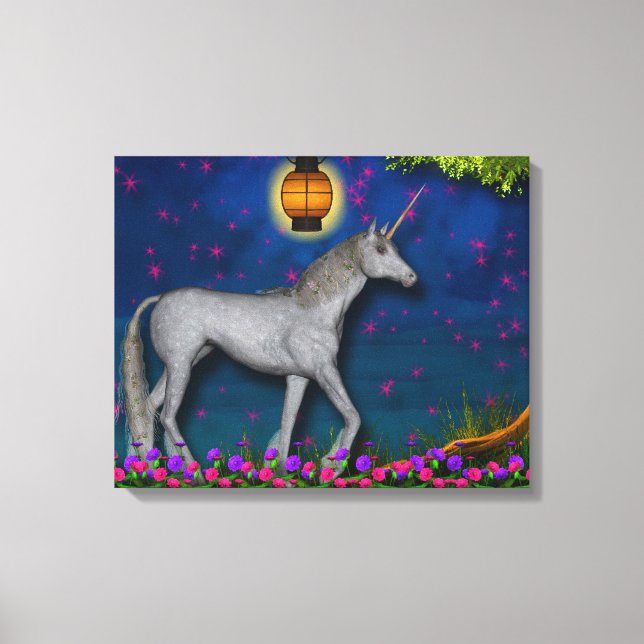 Unicorn Wrapped Canvas Leinwanddruck (Vorderseite)