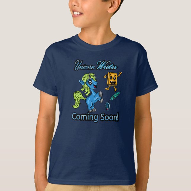 Unicorn Writer - bald kommen! T-Shirt (Vorderseite)