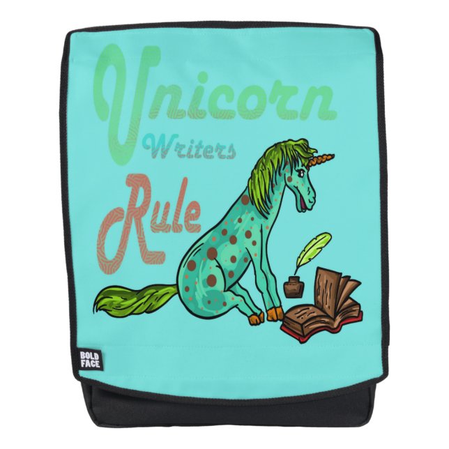 Unicorn Writer Rule Rucksack (Vorderseite)