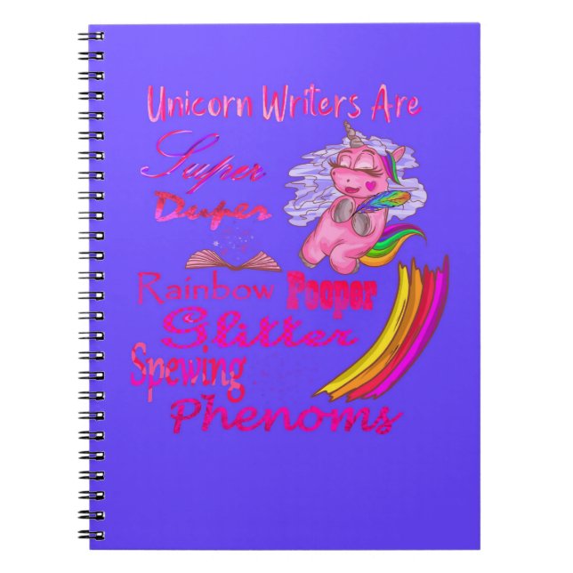 Unicorn Writer sind Super Duper Notizblock (Vorderseite)