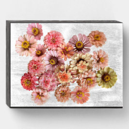 Unicorn Zinnias Wood Box Zeichen Holzkisten Schild