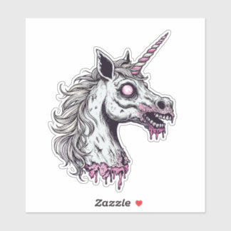 Unicorn Zombie Head Aufkleber