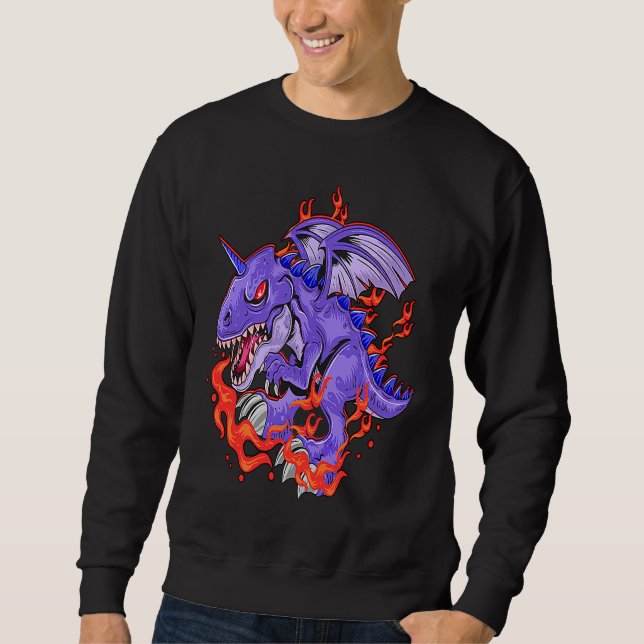 Unicornasaurus rex Dinosaurier rex Flying unicorn Sweatshirt (Vorderseite)