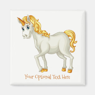 Unicorne aimant texte personnalisé