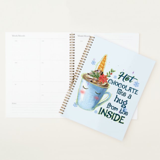 Unicorne au chocolat chaud | Cosy Unicorn Winter (Devant avec enveloppe)