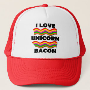 Unicorne Bacon Funny Ball Casquette Trucker Chapea