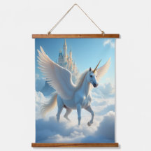 unicorne Bois tapissé Tapisserie murale Un panneau