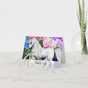 Unicorne colorée, Merci floral et papillon N