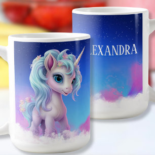Unicorne colorée nom Mug