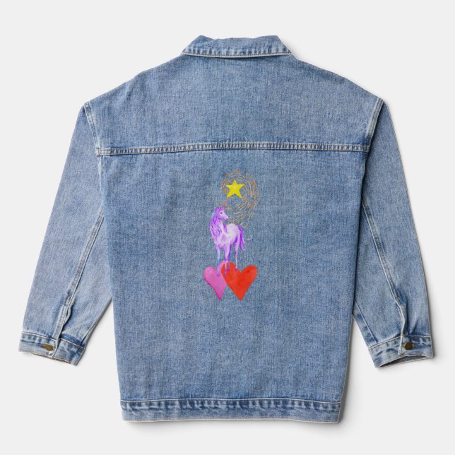 Unicorne d'aquarelle violette (Verso)