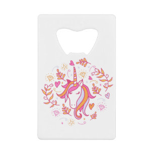 Unicorne en rose et orange