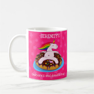 Unicorne et mug Donuts personnalisés