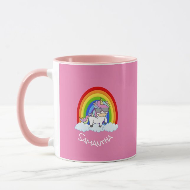 Unicorne Extraordinaire Mug rose (Gauche)