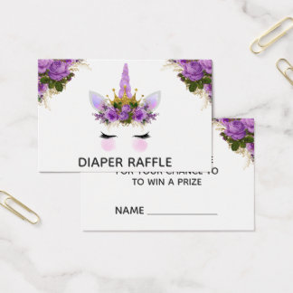 Unicorne Florale Violet Princesse Déchets Raffle