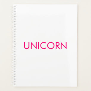 "Unicorne" minimaliste rose chaud fuchsia blanc
