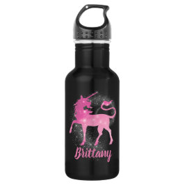 Unicorne rose magique ajouter nom bouteille d'eau