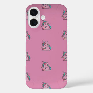 Unicorne rose mignonne IPhone 16 Coque