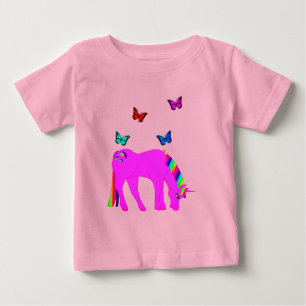 Unicorne violette & Papillons T-shirt ZKOA Toddler