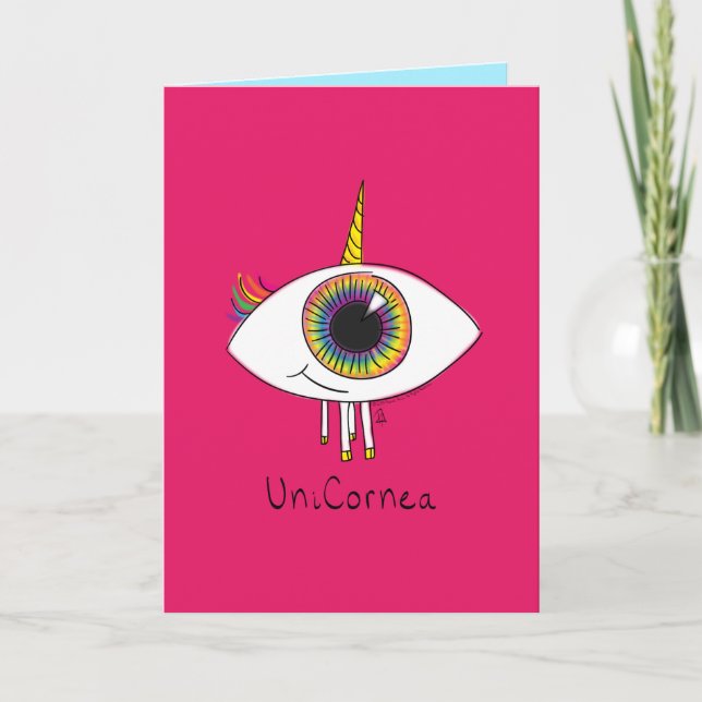 Unicornea - Rainbow Unicorn Eye Grußkarte Karte (Vorderseite)