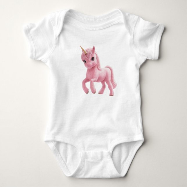 Unicornio Baby Strampler (Vorderseite)