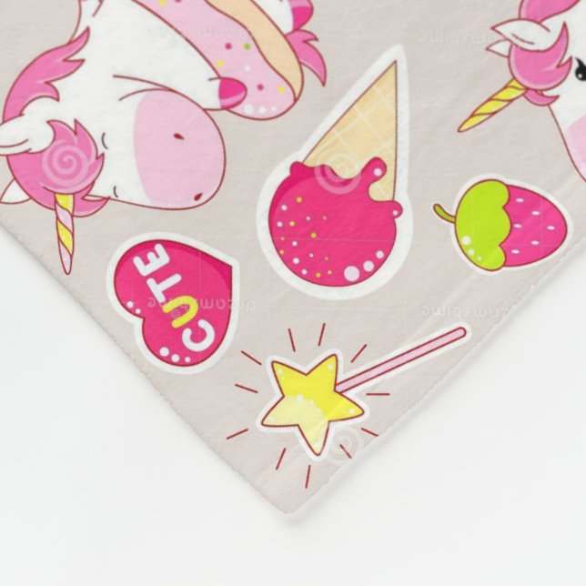 "Unicorns are Real"  Fleecedecke (Ecke)