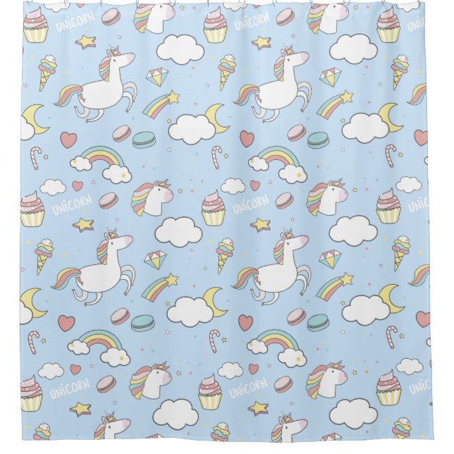 Unicorns Duschvorhang (Vorderseite)