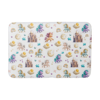 Unicorns & Fairytale Castle - Fantasy Bathroom Badematte
